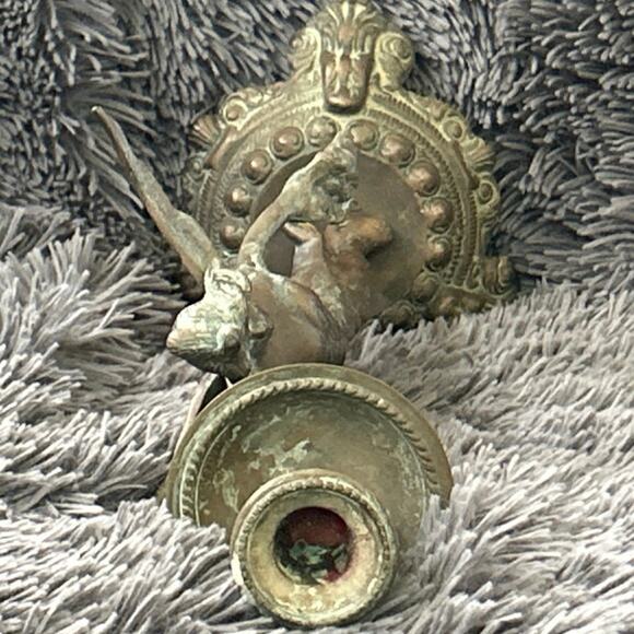 Antique Art Deco Greek Goddess Nike Statue Candleholder - Picture 5 of 6